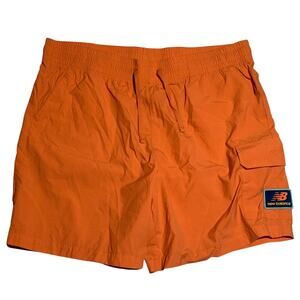 New Balance Shorts XL Men Orange Logo Vintage y2k Sporty
